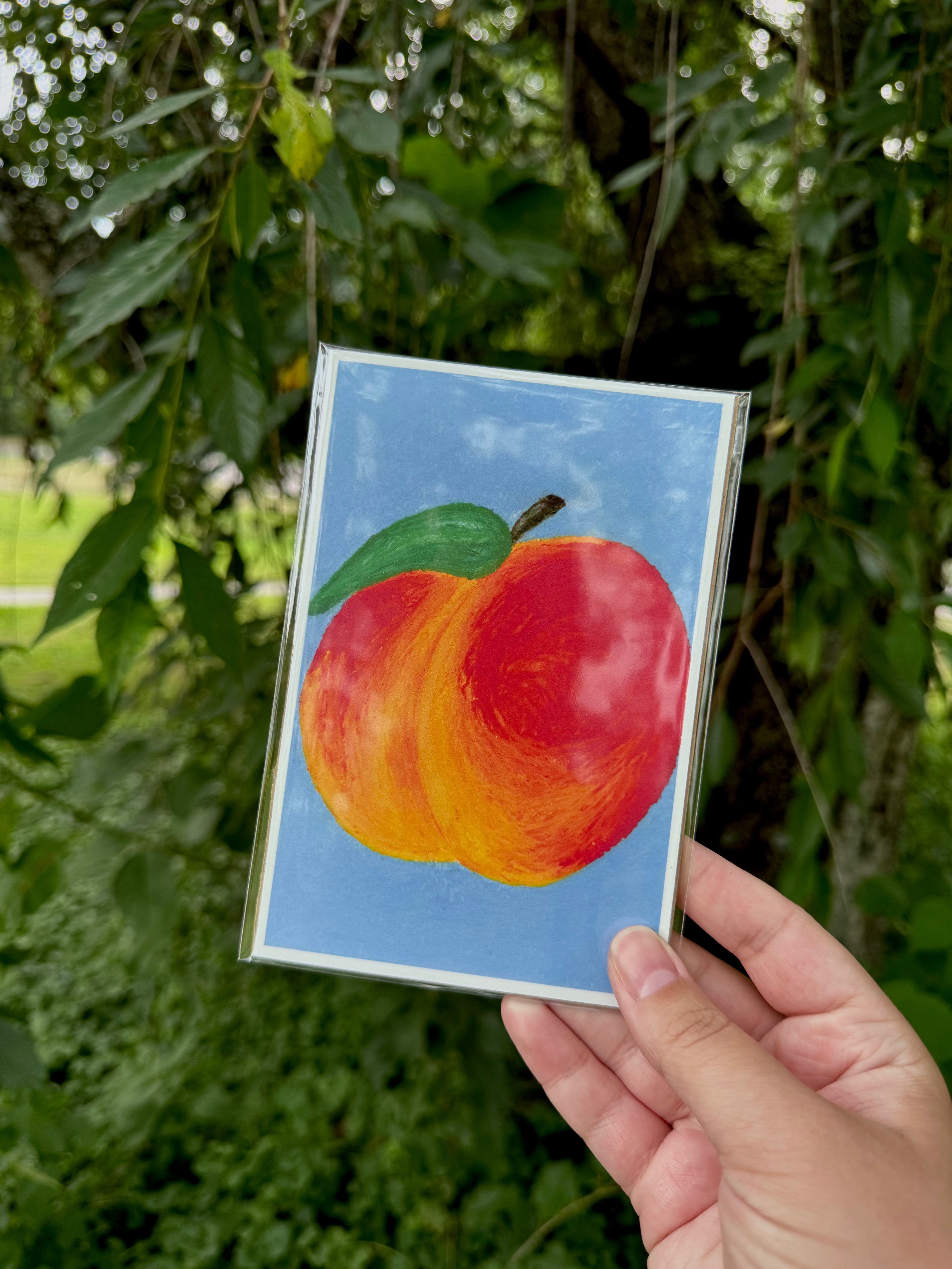 Peach Oil Pastel Print