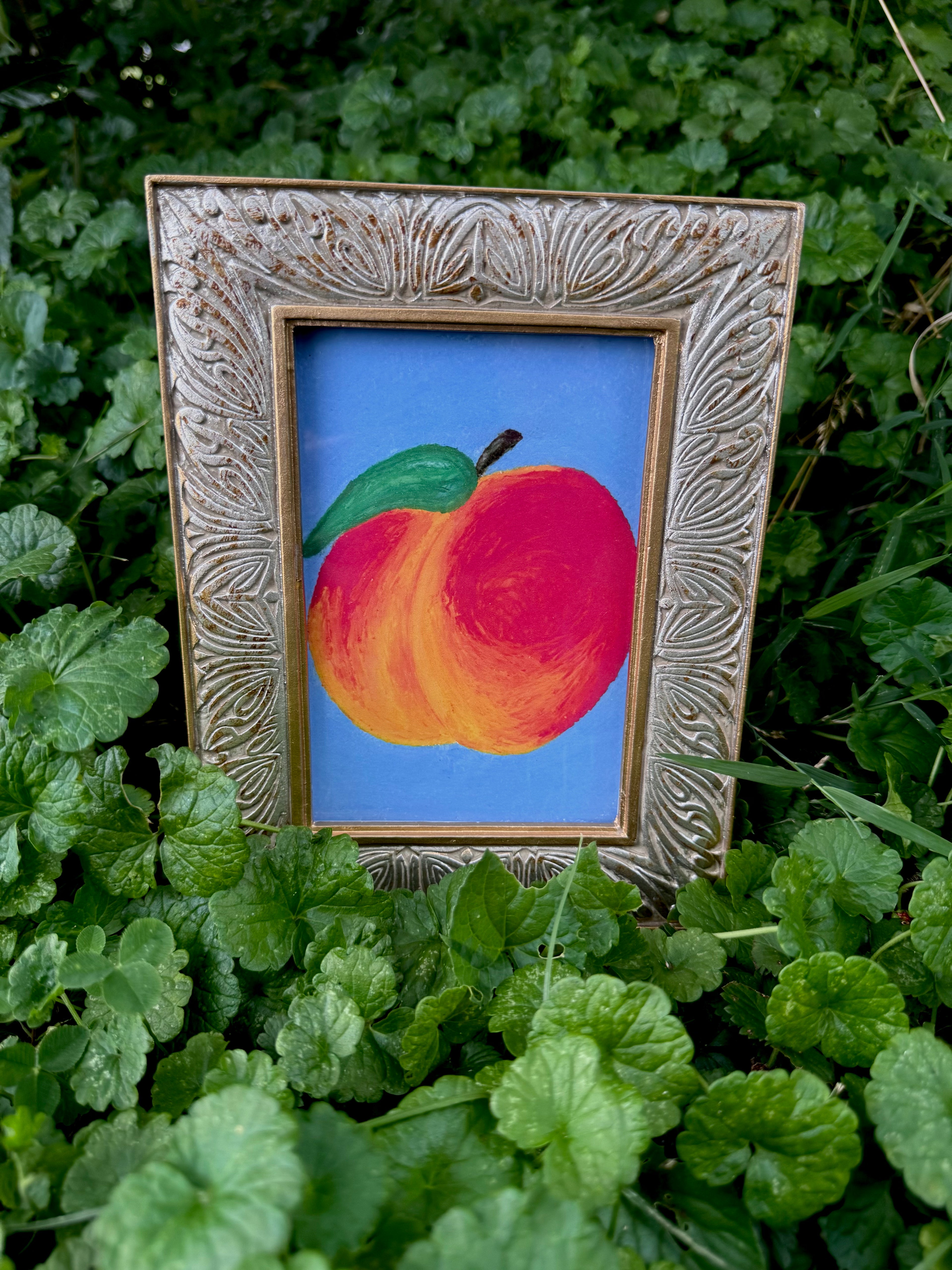Peach Oil Pastel Print