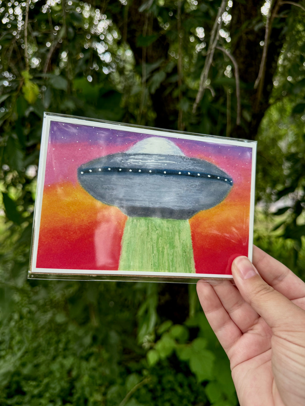 UFO Oil Pastel Print