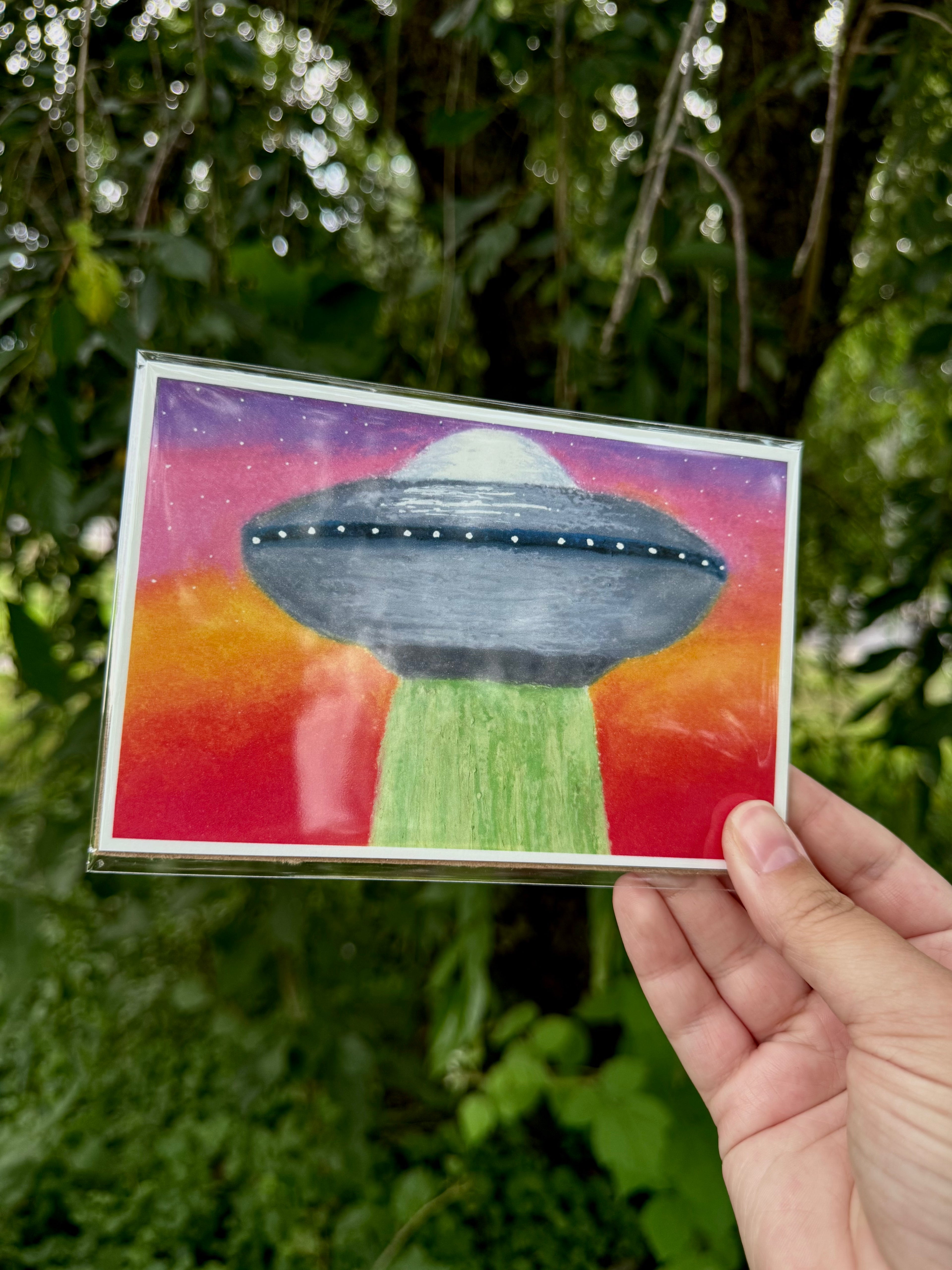 UFO Oil Pastel Print