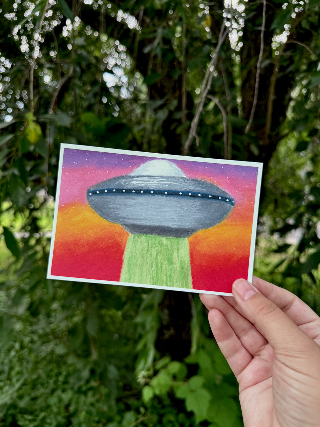UFO Oil Pastel Print