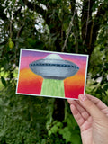 UFO Oil Pastel Print