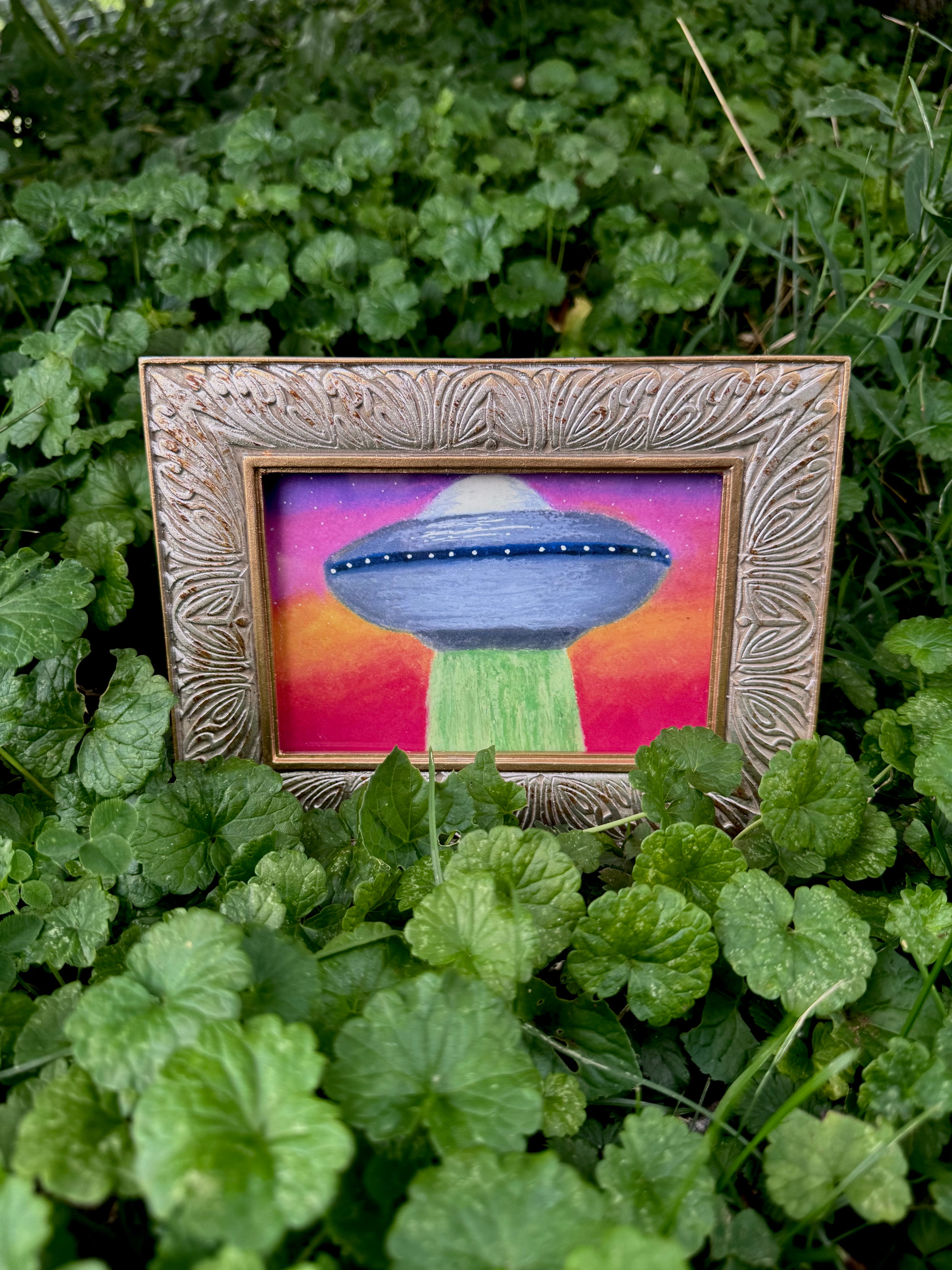 UFO Oil Pastel Print