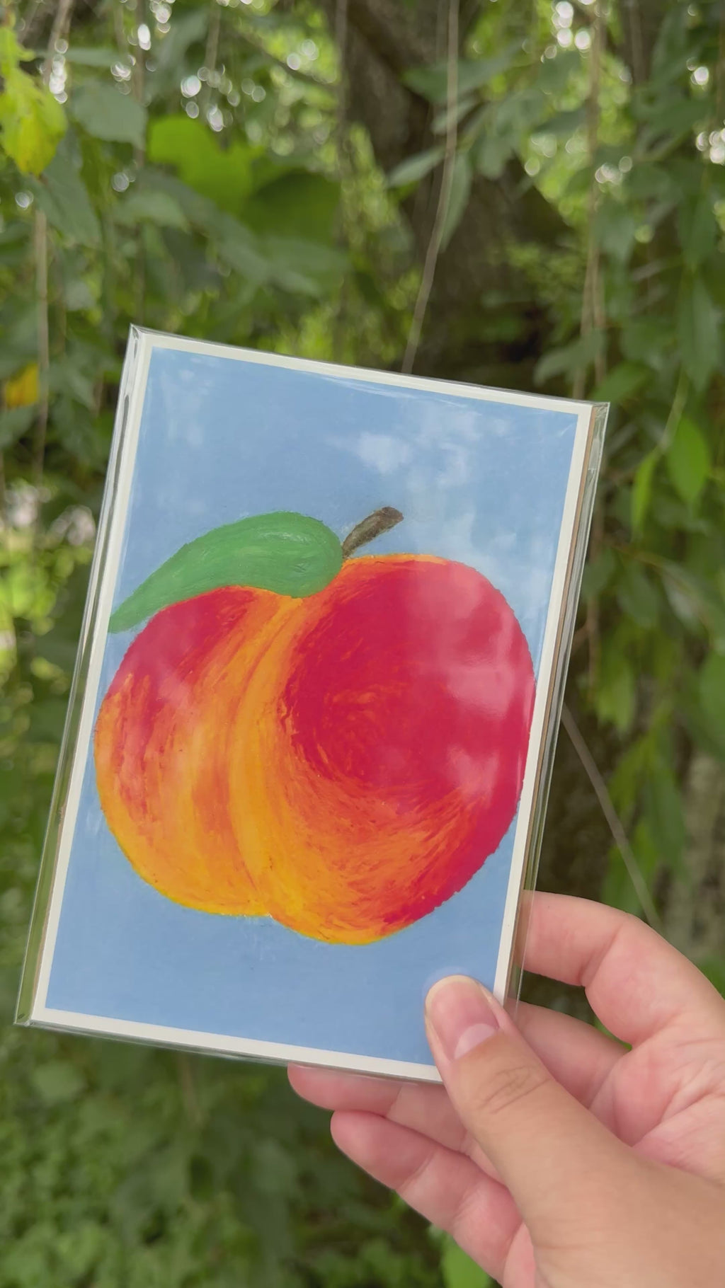 Peach Oil Pastel Print